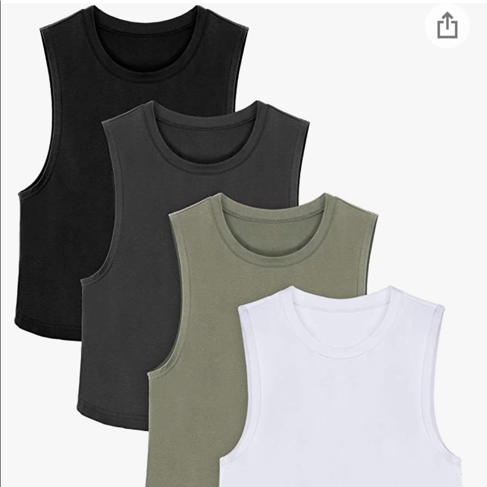Workout Crop Tops 4-pack